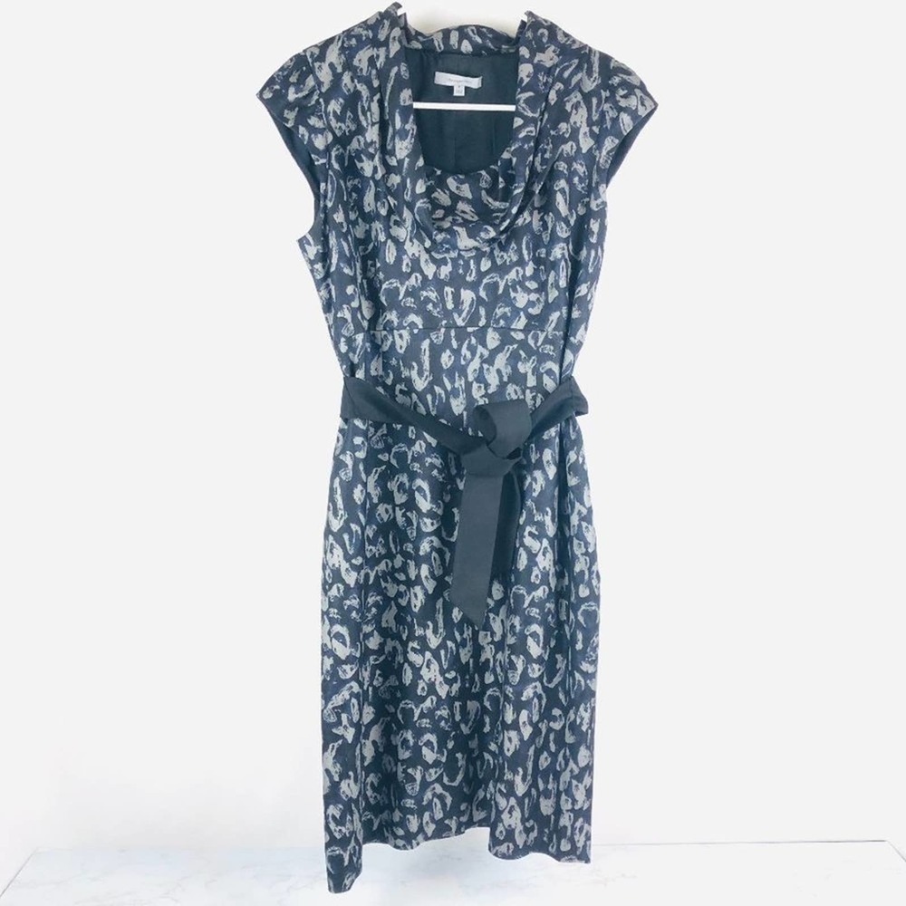 Like New Classiques Entier Silk Cowl Neck Short Sleeve Dress 8